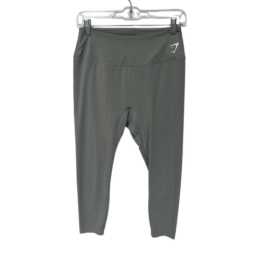 Gymshark Cropped Athletic Gray Leggings Size Large